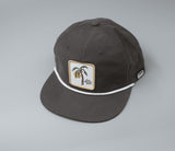 Palm Boaters Hat - Charcoal/White